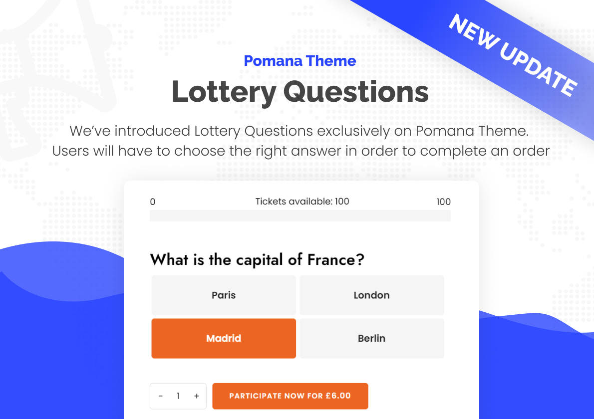 Pomana – Lottery & Giveaways WordPress Theme