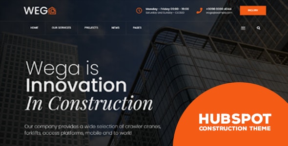 Wega – Construction HubSpot Theme