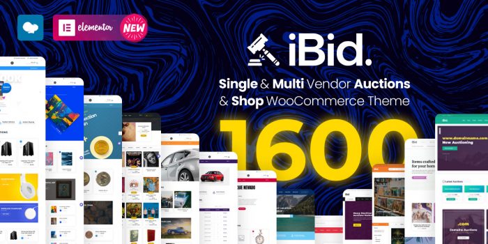 Best WordPress Auction Theme – iBid has reached 1600 sales
