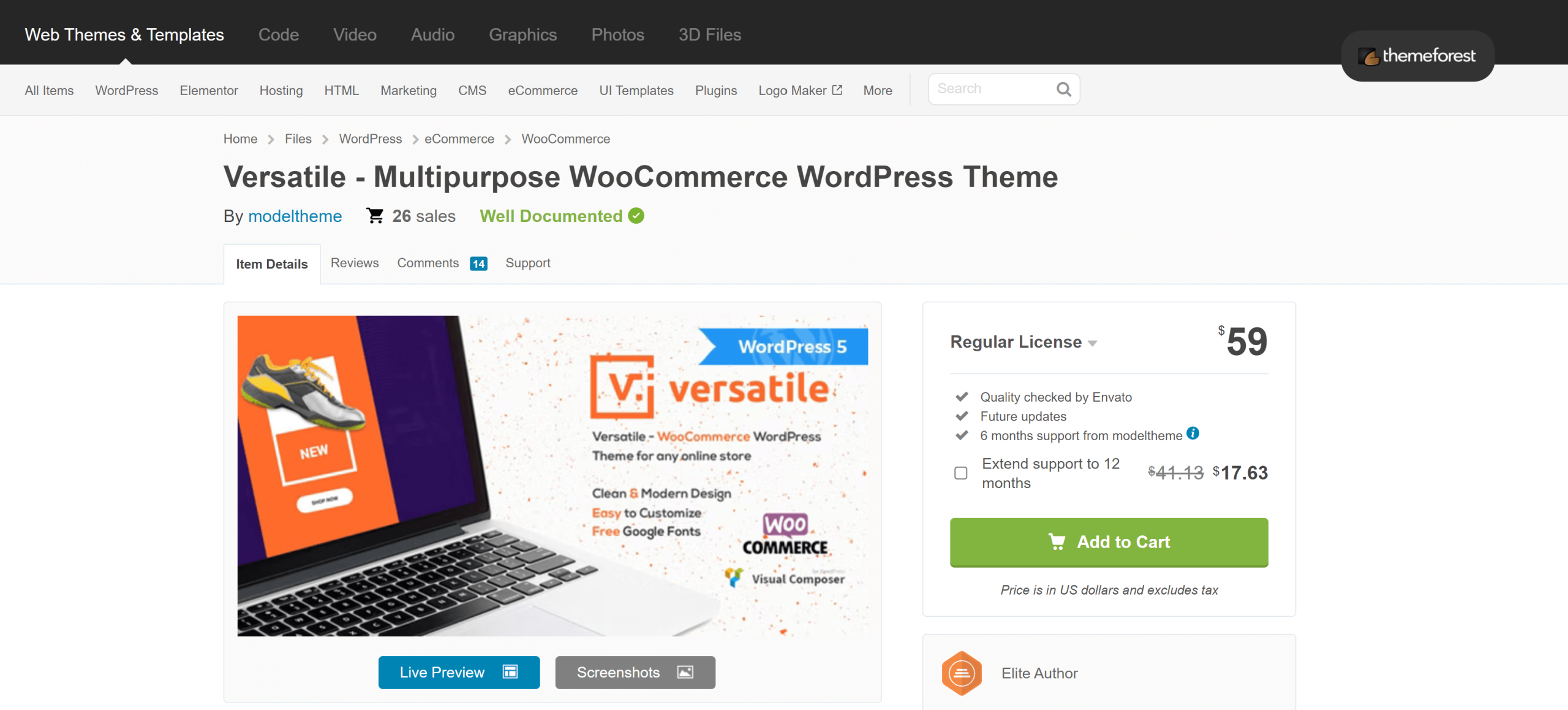 Versatile - Multipurpose WooCommerce WordPress Theme