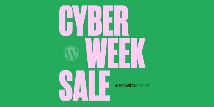 Discounted items on Envato Cyber Week Sale 2023