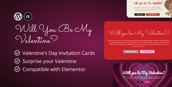 Valentine’s Day Invitations for Elementor
